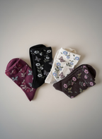 Butterfly Floral Cotton Crew Socks