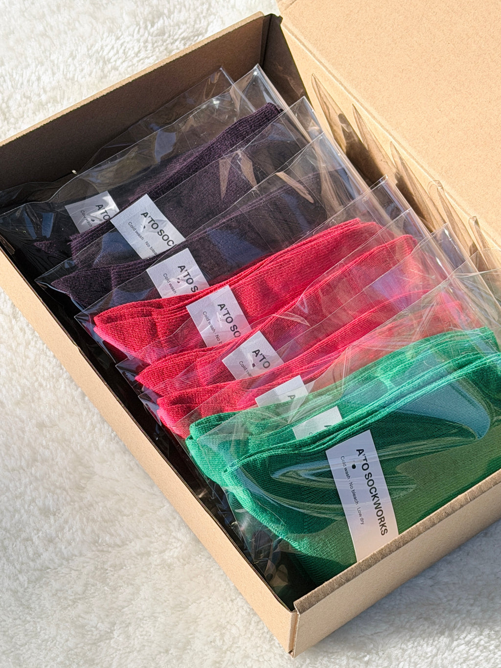 Basic Cotton Crew Socks, 7 Colours