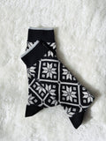 Hiking, Camping, Winter - Snowflake Pattern