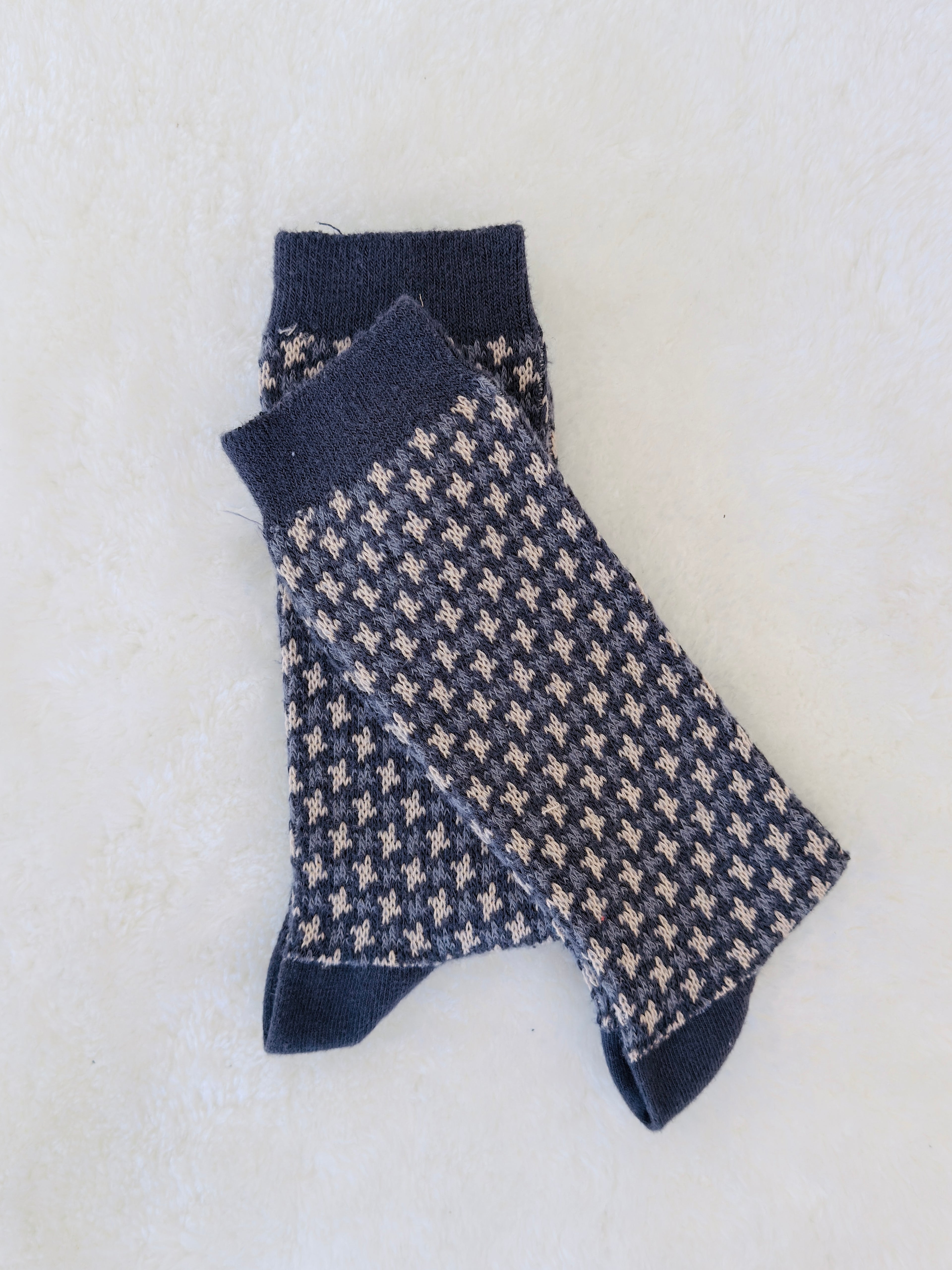 Jacquard Patterns Crew Socks