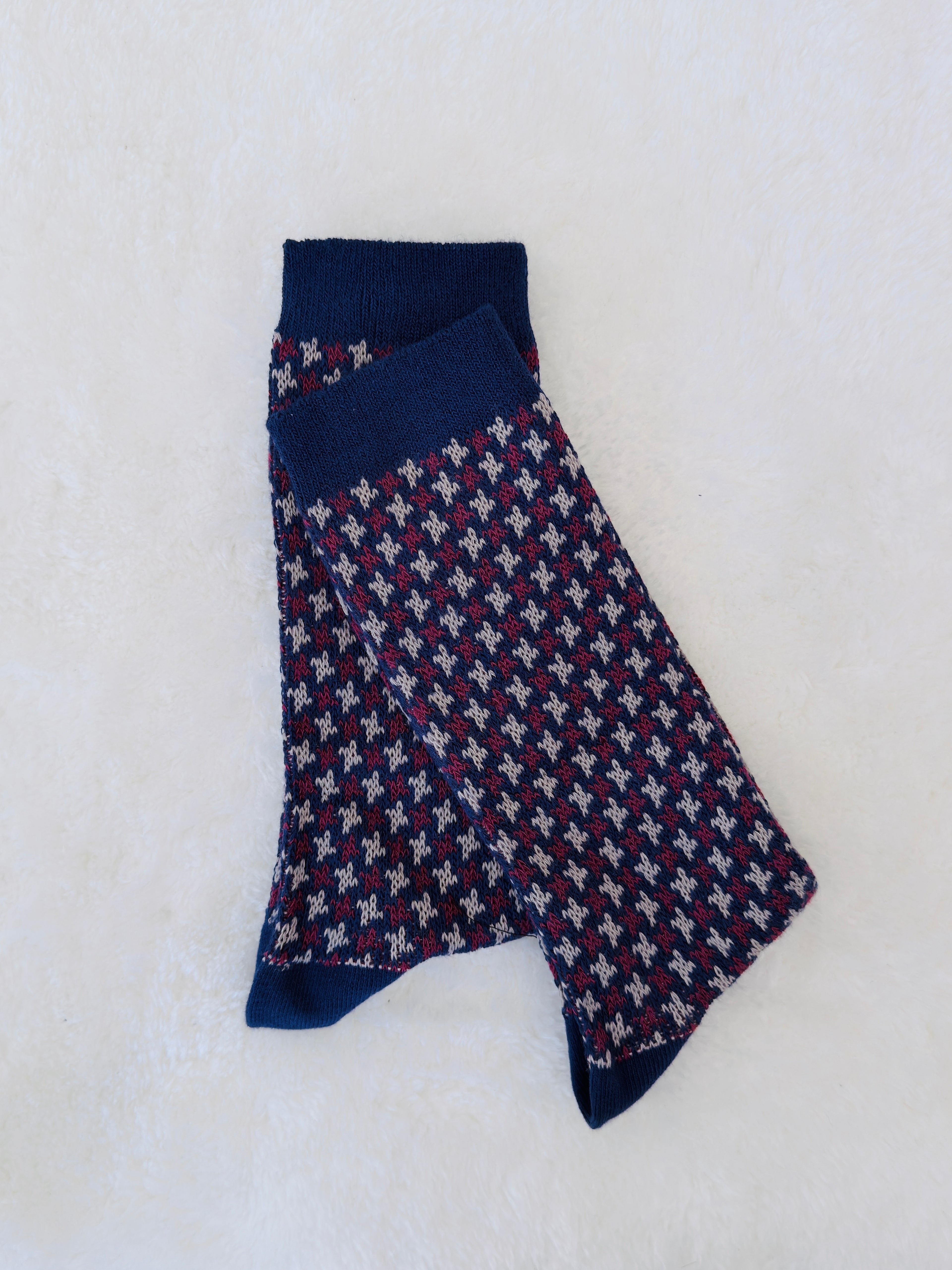 Jacquard Patterns Crew Socks