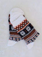 Nordic Snowflake Premium Cotton Crew Socks