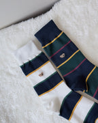Classic rugby striped dress socks