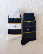 Rugby Striped Classic Dandy Dress Socks
