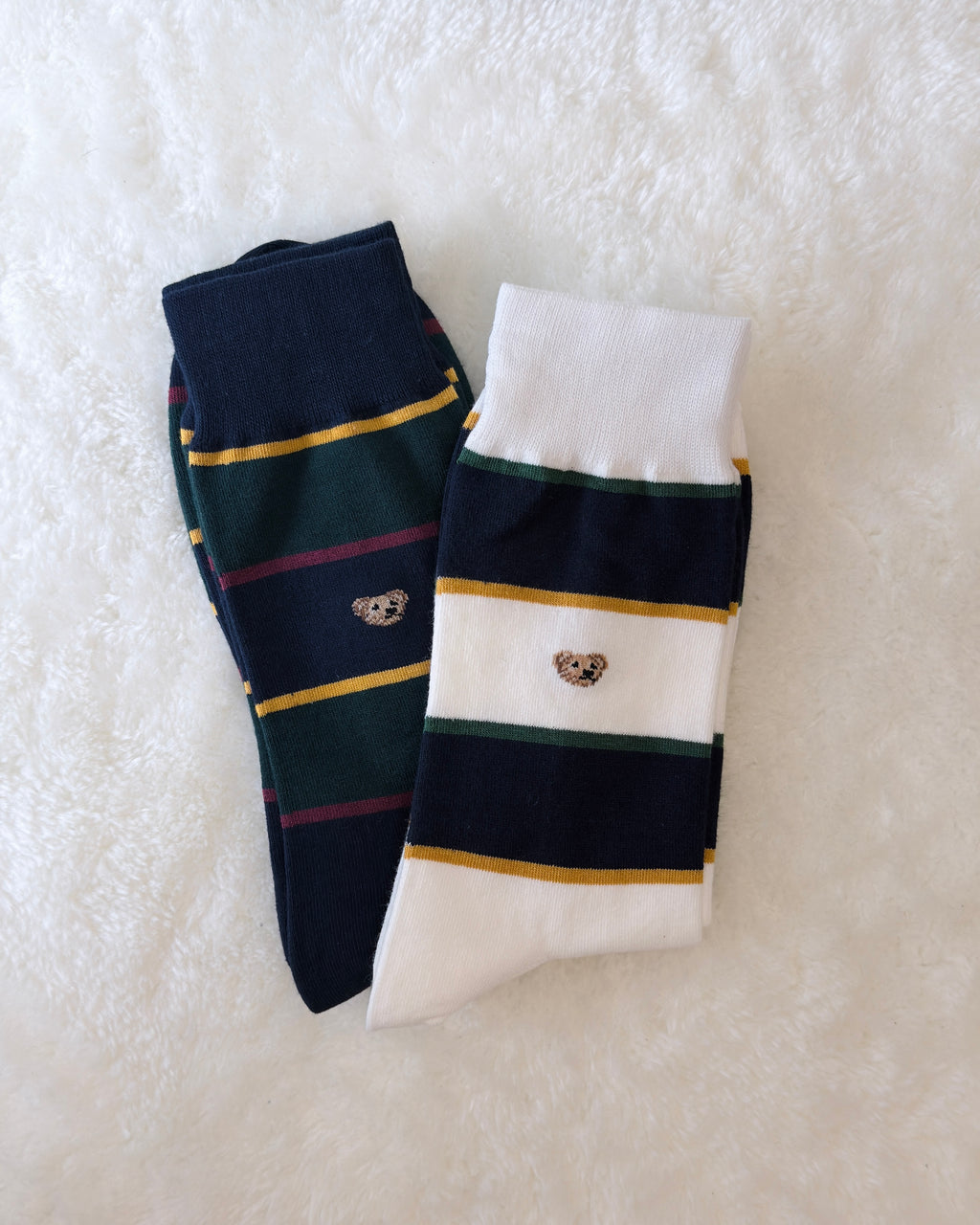 Rugby Striped Classic Dandy Dress Socks