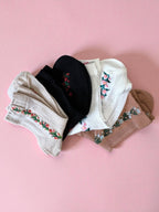 Women's Crew Socks - See Through Mesh Romantic Flower One Size