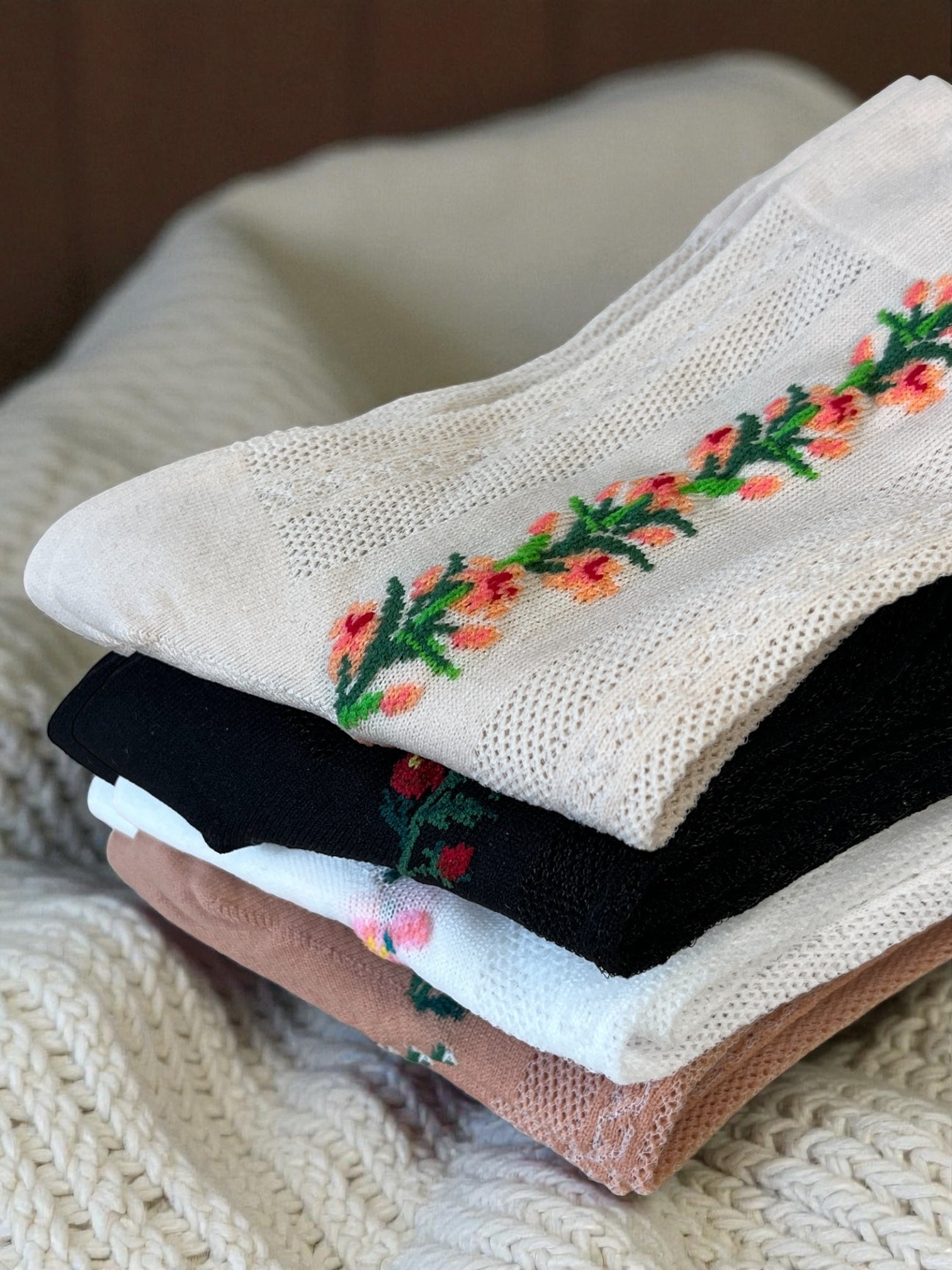 See-Through Mesh Romantic Flower