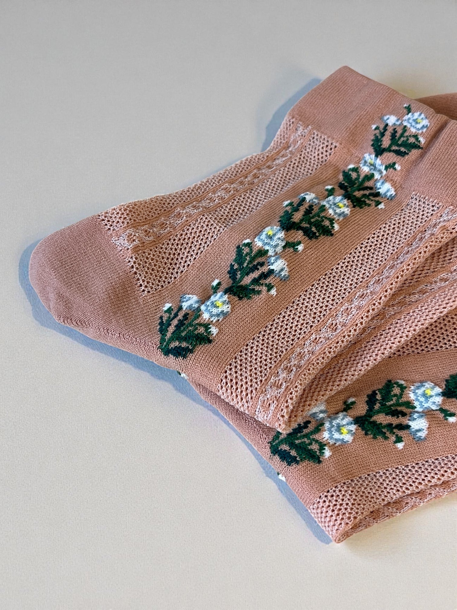 See-Through Mesh Romantic Flower