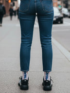 Bold Striped Champ Athletic Crew Socks