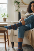 Fair Isle Pattern Premium Cotton Socks