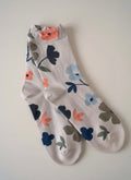 Colorful Spring Flowers, Floral Crew Socks