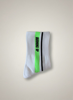 Burning Up Striped White Cotton Socks