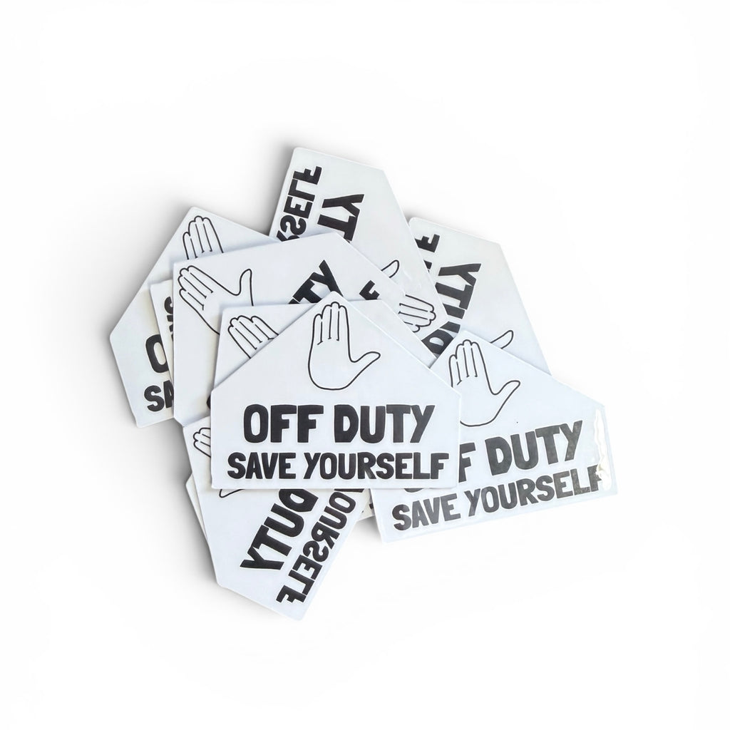 Off Duty, Save Yourself Sticker (Pack of 2)