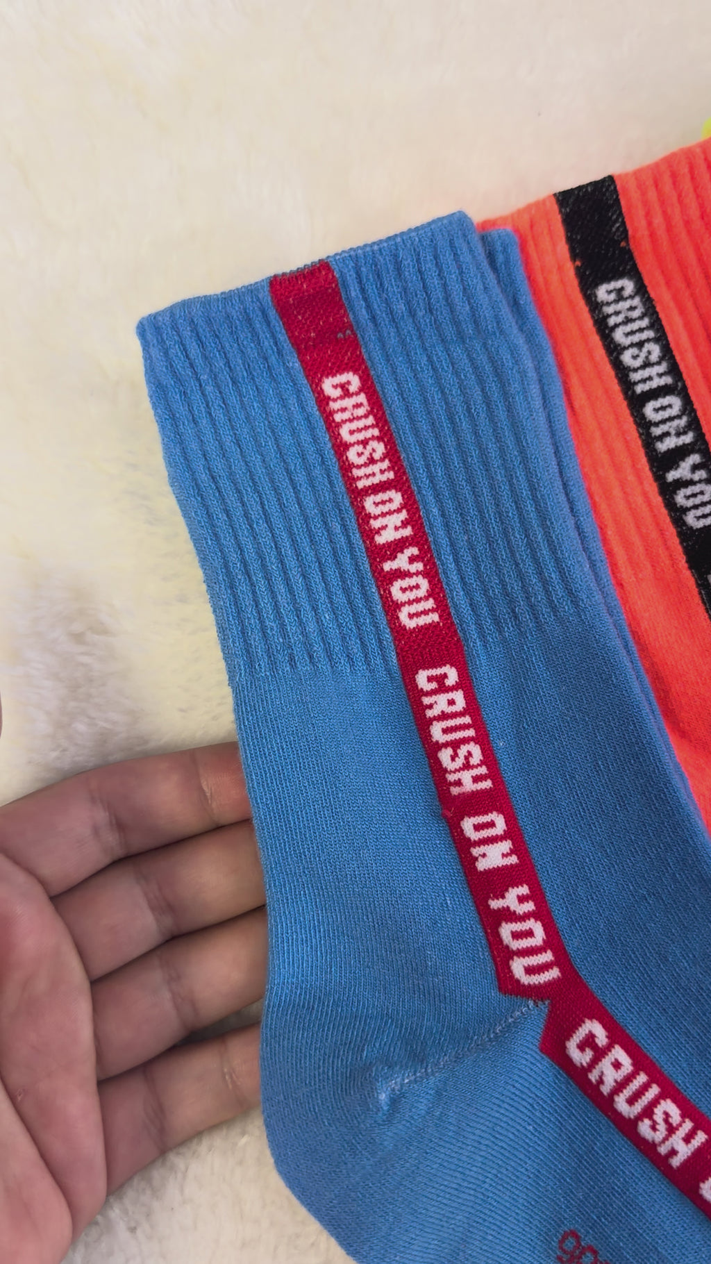Neon Crush On You Athletic Crew Socks