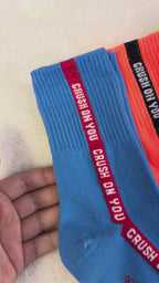 Neon Crush On You Athletic Crew Socks