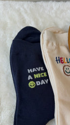 Lettering Dress Socks
