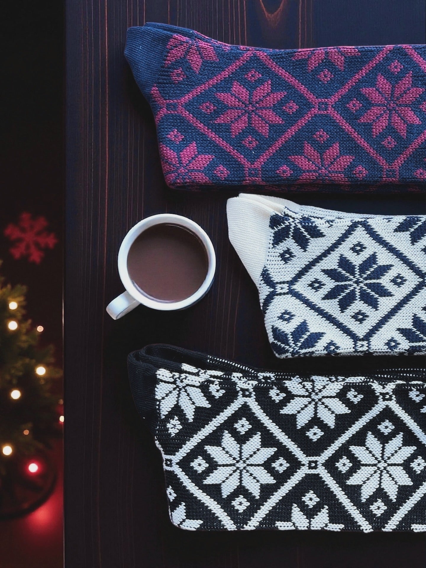 Snowflake Pattern Cozy Socks